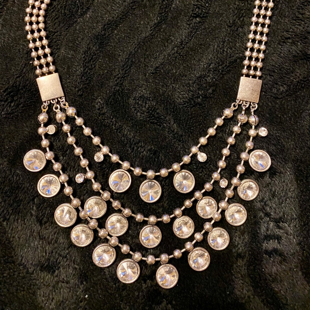 Beautiful Silver and Crystal Necklace